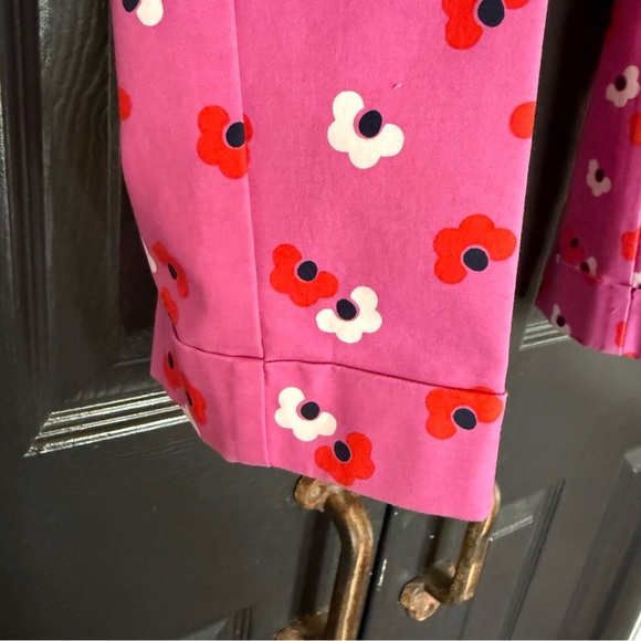 Boden Pink Red Floral Sorrento Ankle Skimmer Resort Pants Ditzy Boho Preppy NWOT - Picture 5 of 13